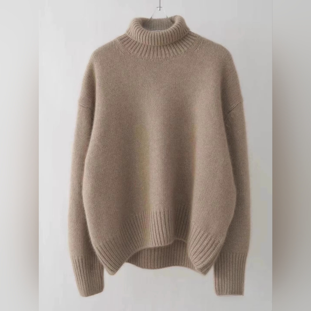 100% Cashmere warm autumn winter turtleneck sweater - Picture 10 of 12